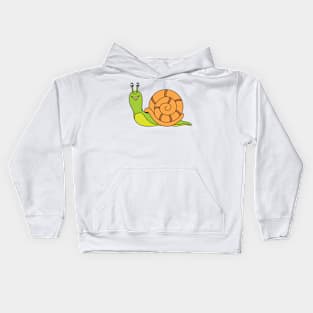 Cute Cartoon happy snail forest lake animal Kids Hoodie